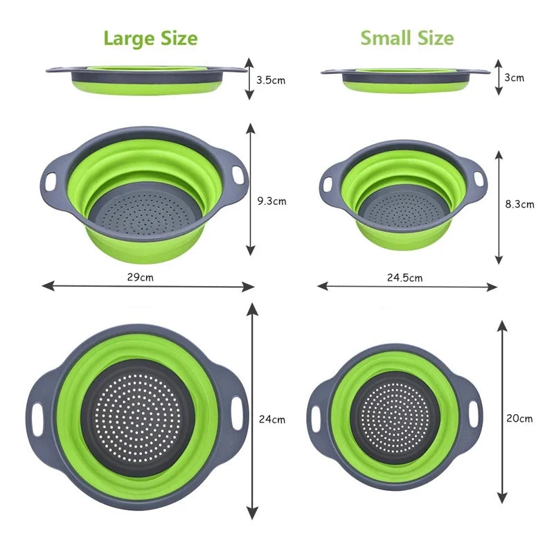 Colador de silicona plegable Fold & Drain
