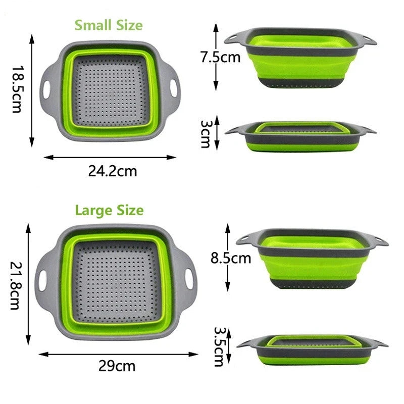 Colador de silicona plegable Fold & Drain