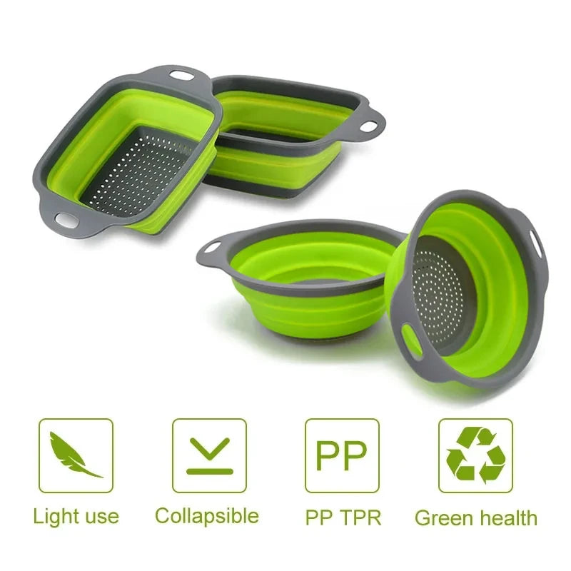 Colador de silicona plegable Fold & Drain