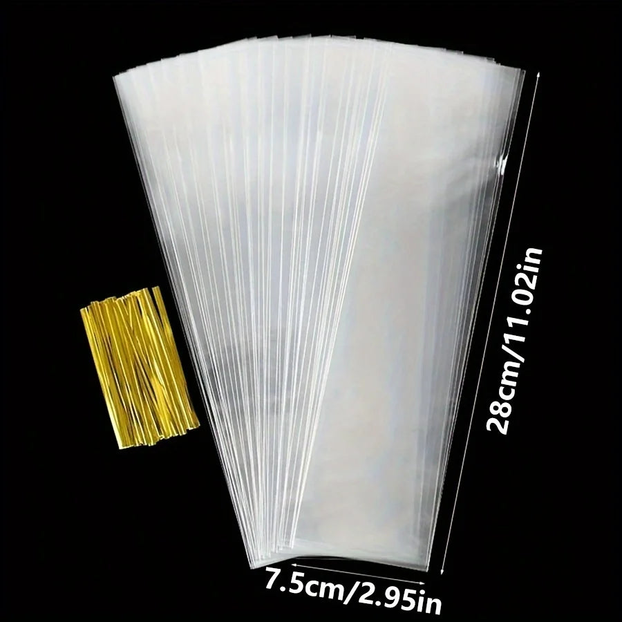 50pcs Transparent Candy Bags - OPP Plastic Packaging